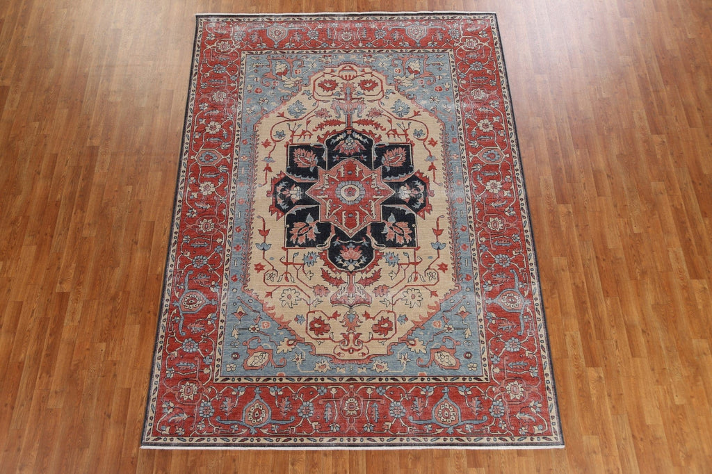 Floral Heriz Serapi Oriental Area Rug 7x10