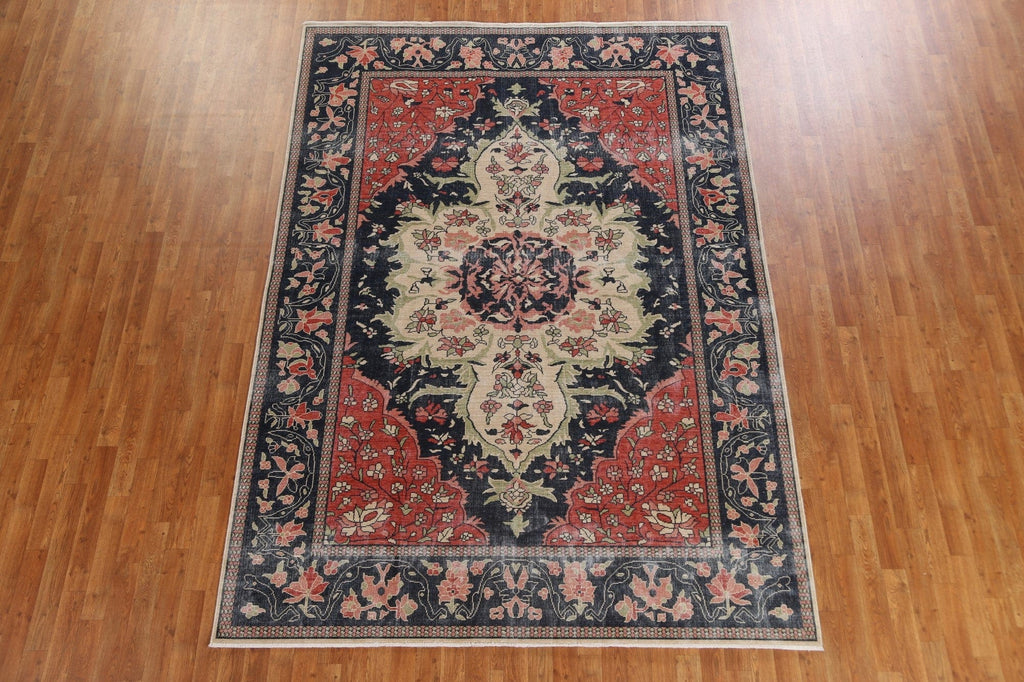 Navy Blue Sarouk Farahan Oriental Area Rug 7x10