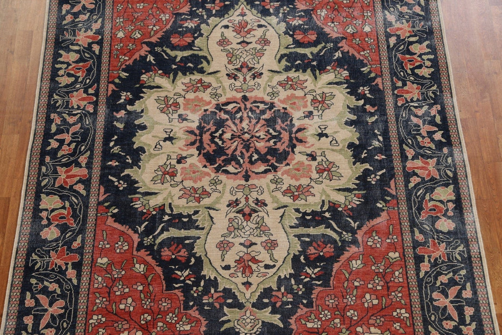 Navy Blue Sarouk Farahan Oriental Area Rug 7x10