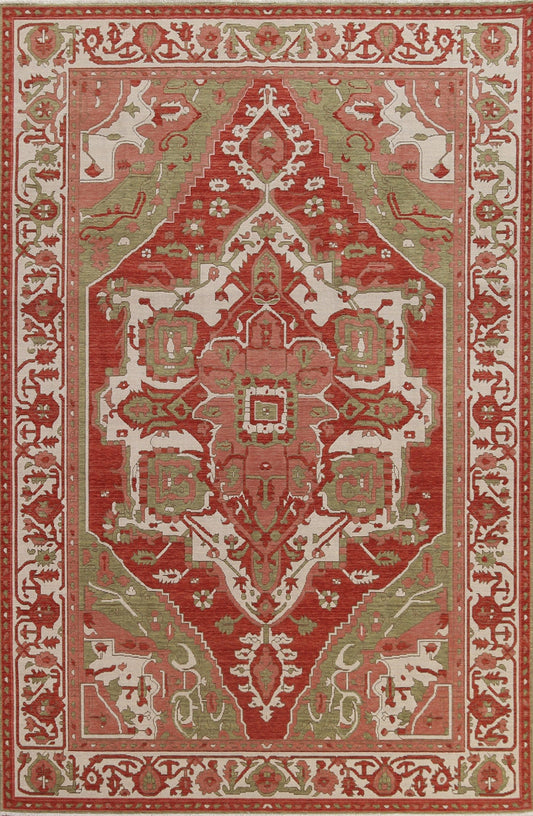 Red Heriz Serapi Oriental Area Rug 7x10