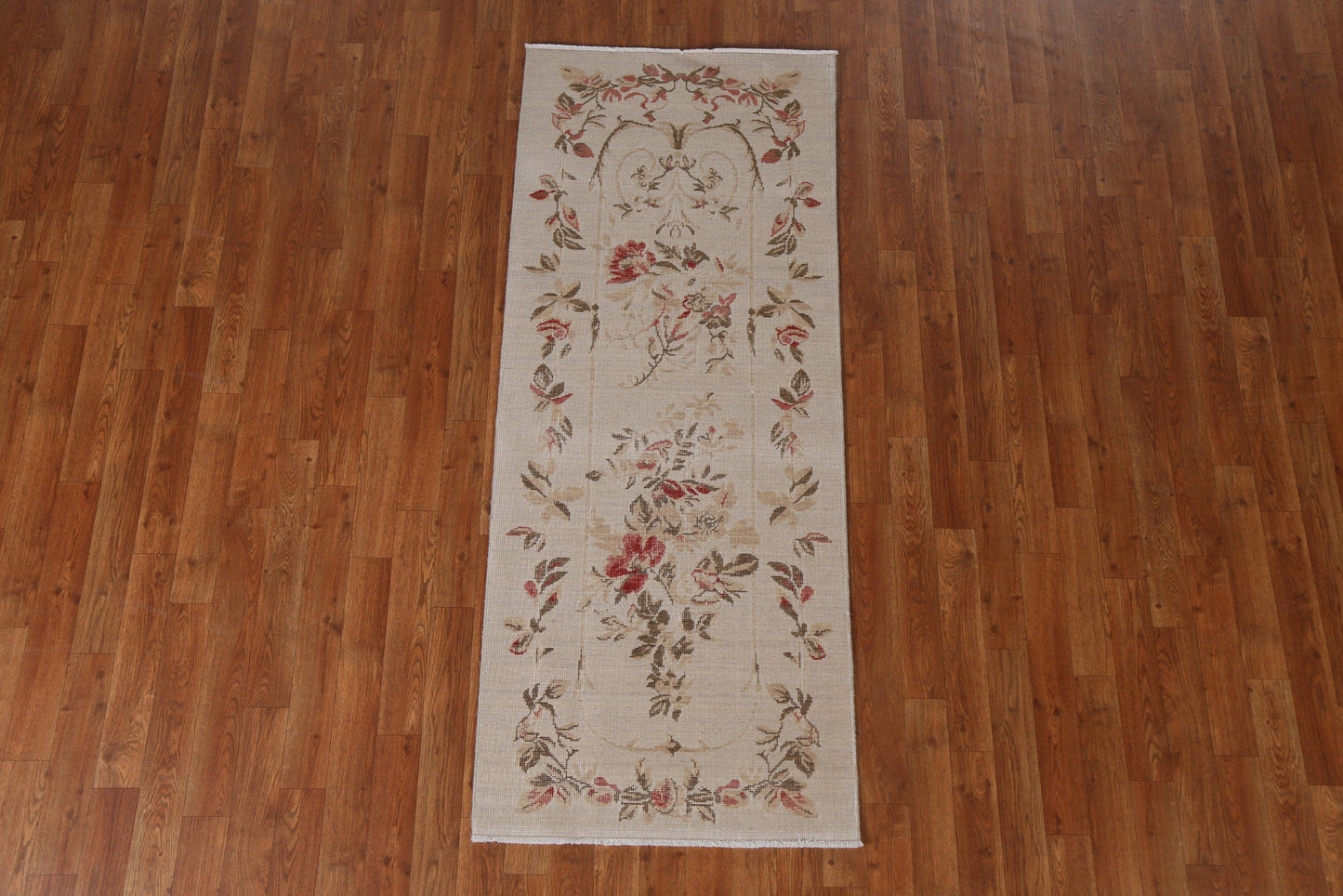 Floral Aubusson Oriental Runner Rug 2x6