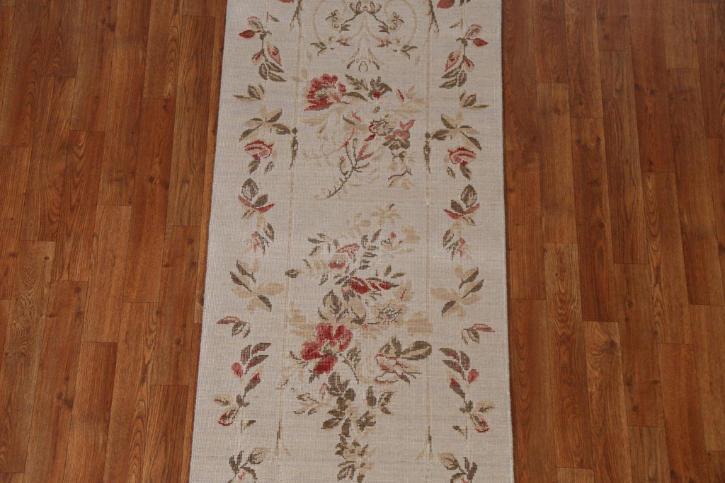 Floral Aubusson Oriental Runner Rug 2x6