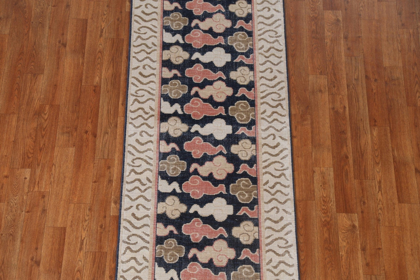 Handmade Art Deco Turkish Runner Rug 2x6