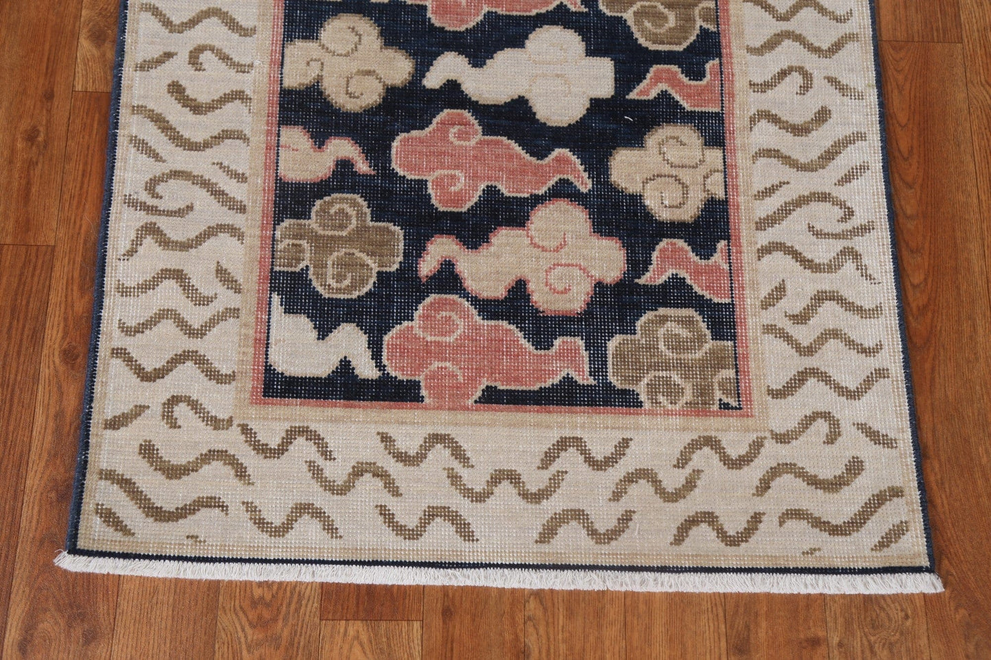 Handmade Art Deco Turkish Runner Rug 2x6