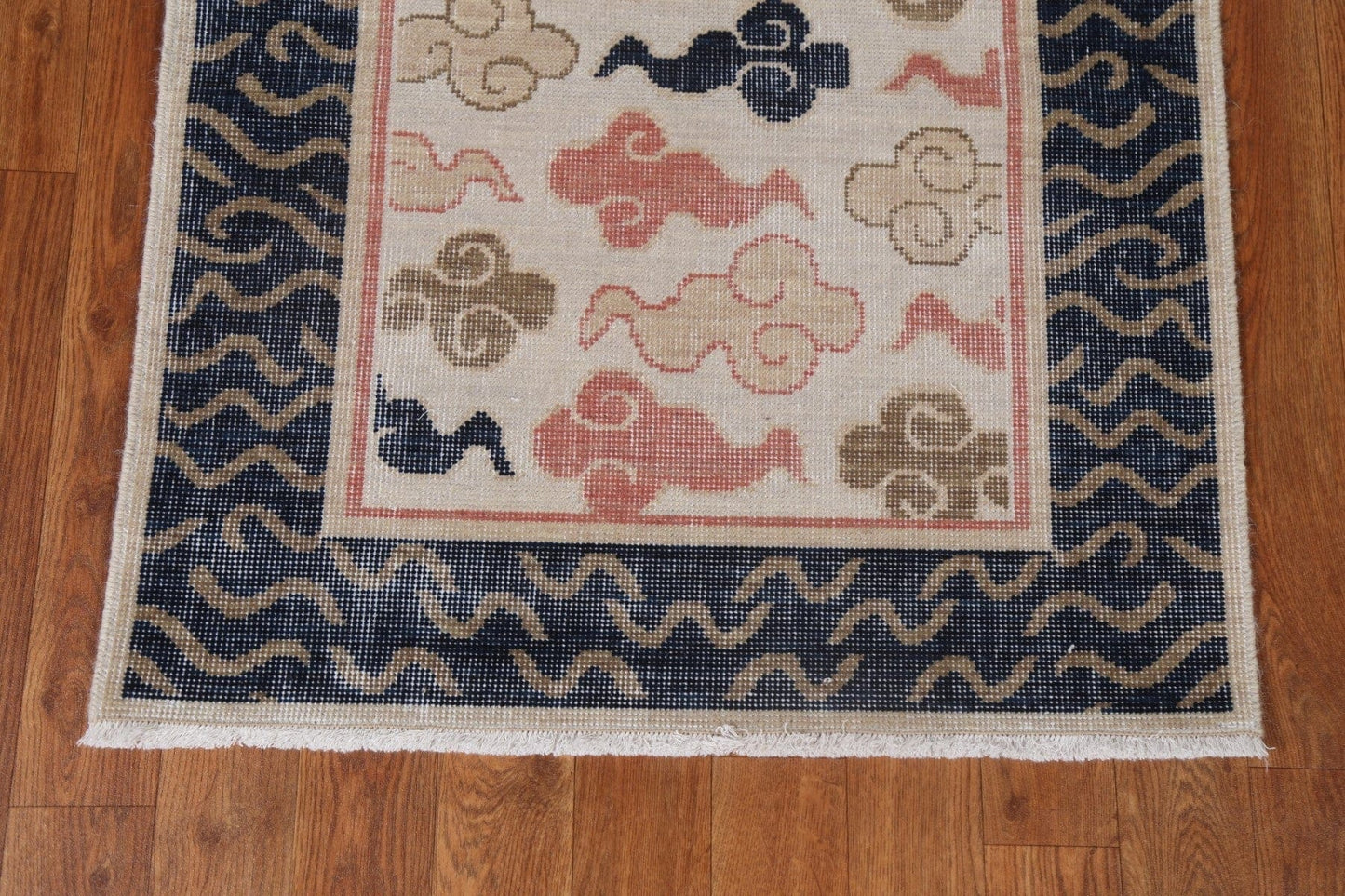 Wool Art Deco Turkish Runner Rug 2x6