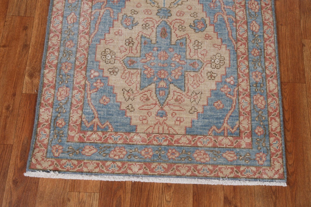 Handmade Wool Heriz Serapi Oriental Runner Rug 2x6