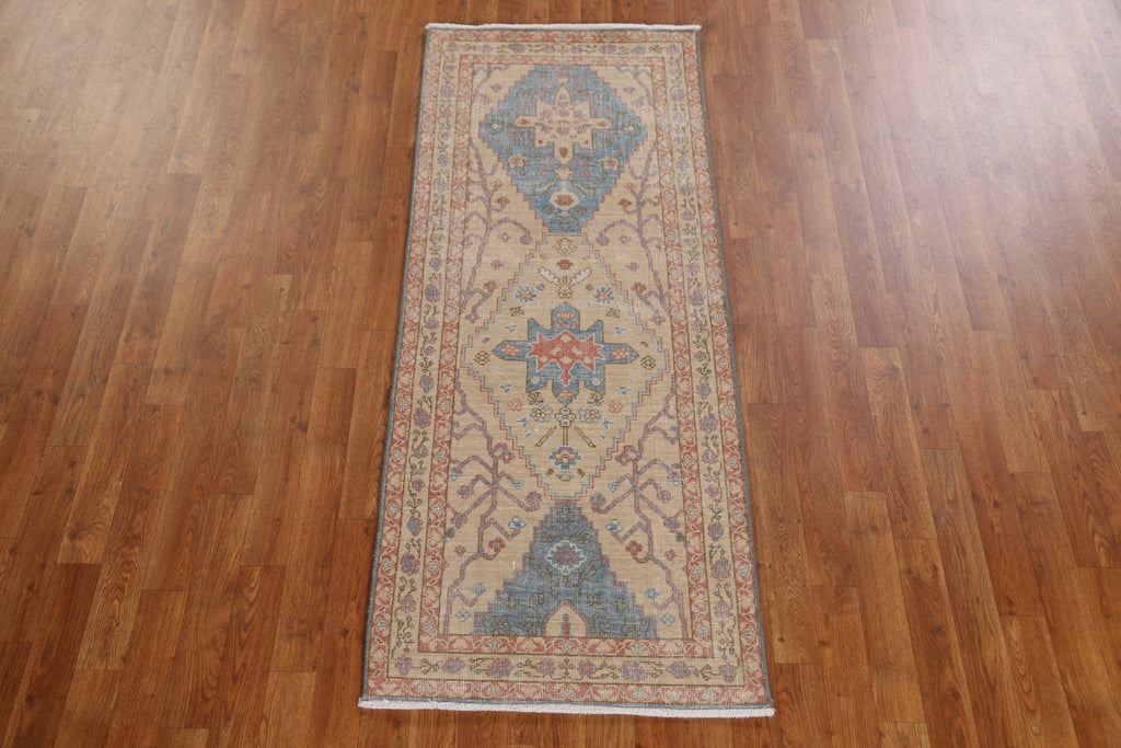 Handmade Heriz Serapi Turkish Runner Rug 2x6