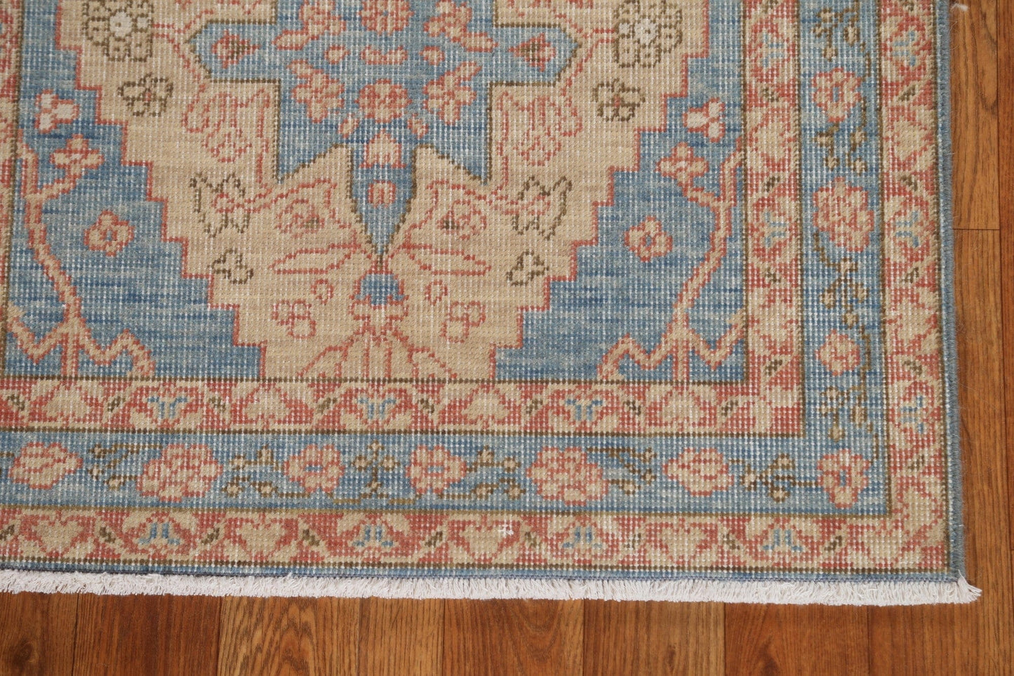 Hand-Knotted Heriz Serapi Turkish Runner Rug 2x6