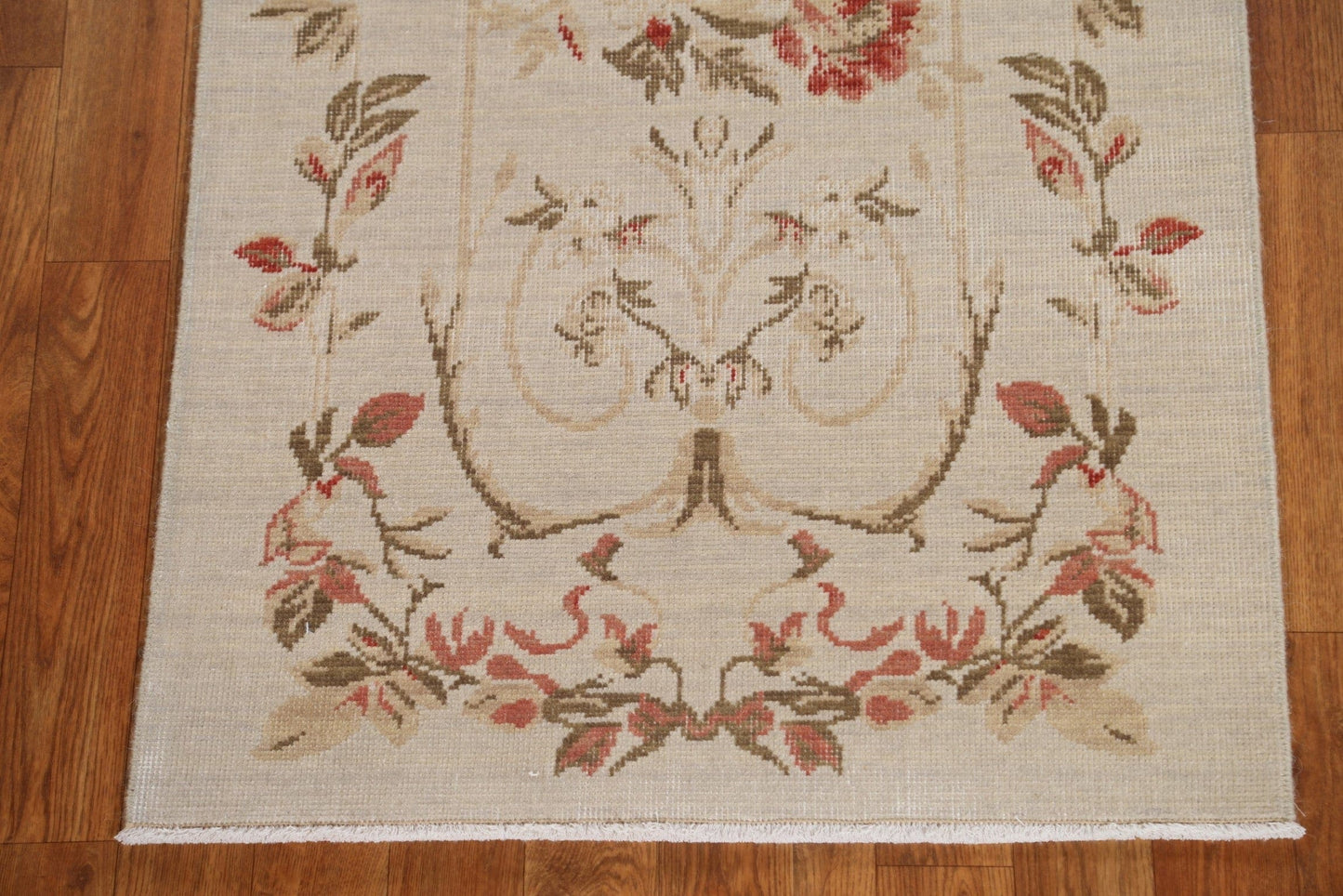 Handmade Aubusson Turkish Runner Rug 2x6