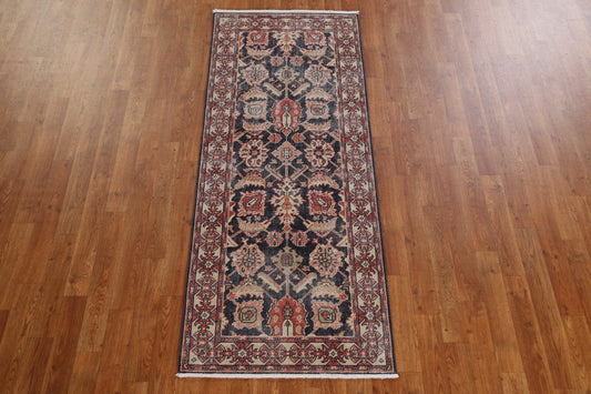 Hand-Knotted Ziegler Turkish Runner Rug 2x6