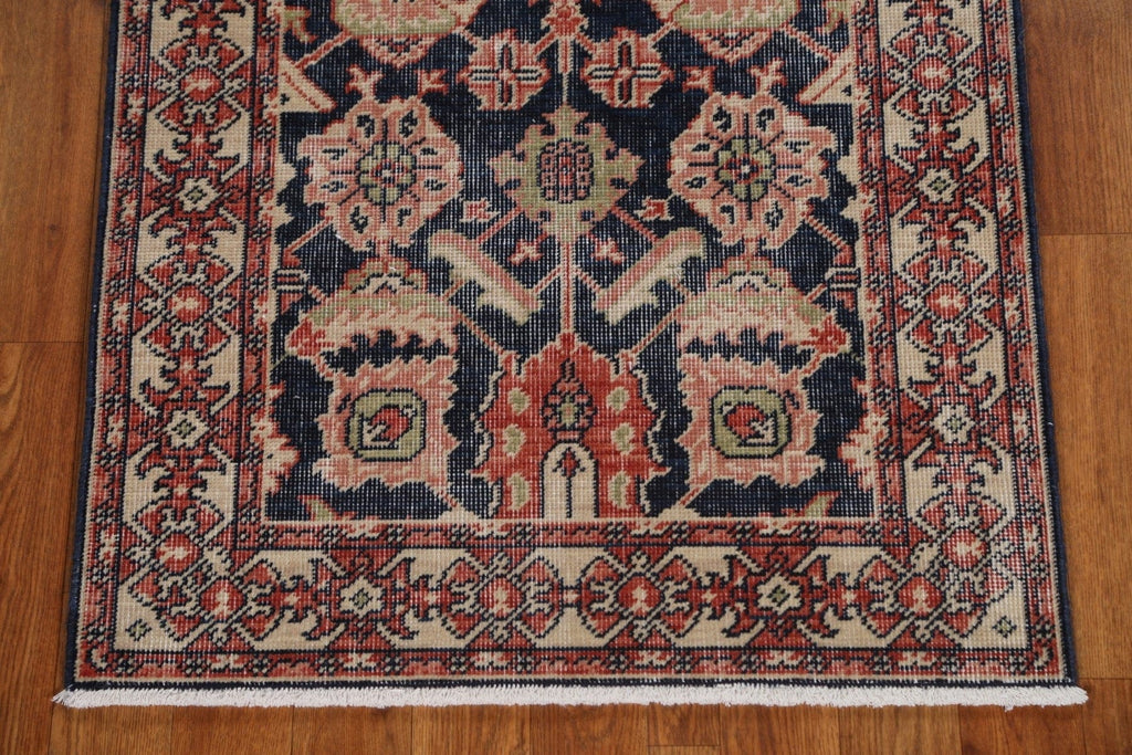 Hand-Knotted Ziegler Turkish Runner Rug 2x6