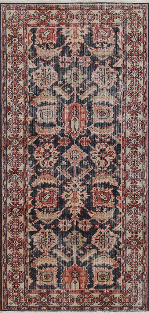 Hand-Knotted Ziegler Turkish Runner Rug 2x6