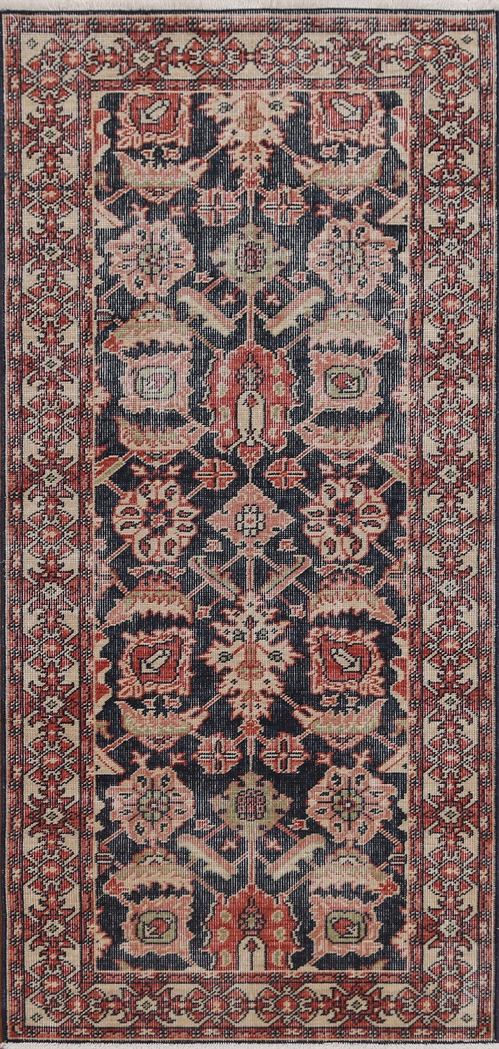 Hand-Knotted Ziegler Turkish Runner Rug 2x6