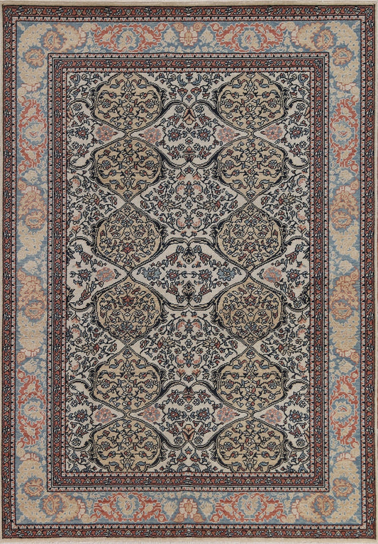 Hand-Knotted Bakhtiari Turkish Area Rug 5x7