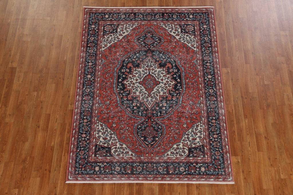 Handmade Sarouk Farahan Turkish Wool Rug 5x7