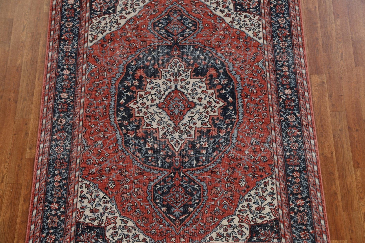 Handmade Sarouk Farahan Turkish Wool Rug 5x7