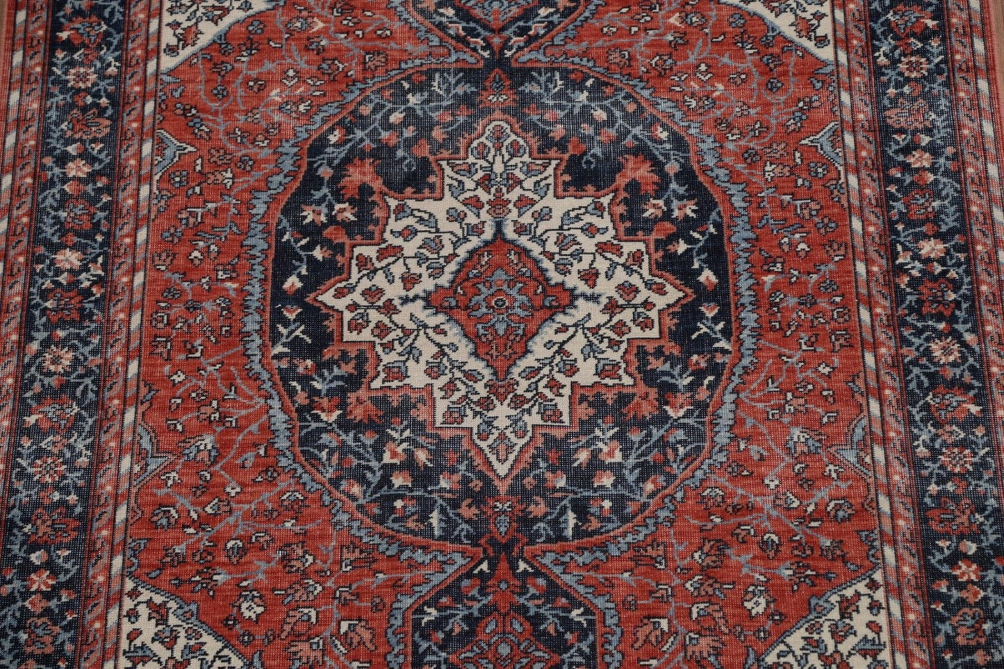 Handmade Sarouk Farahan Turkish Wool Rug 5x7