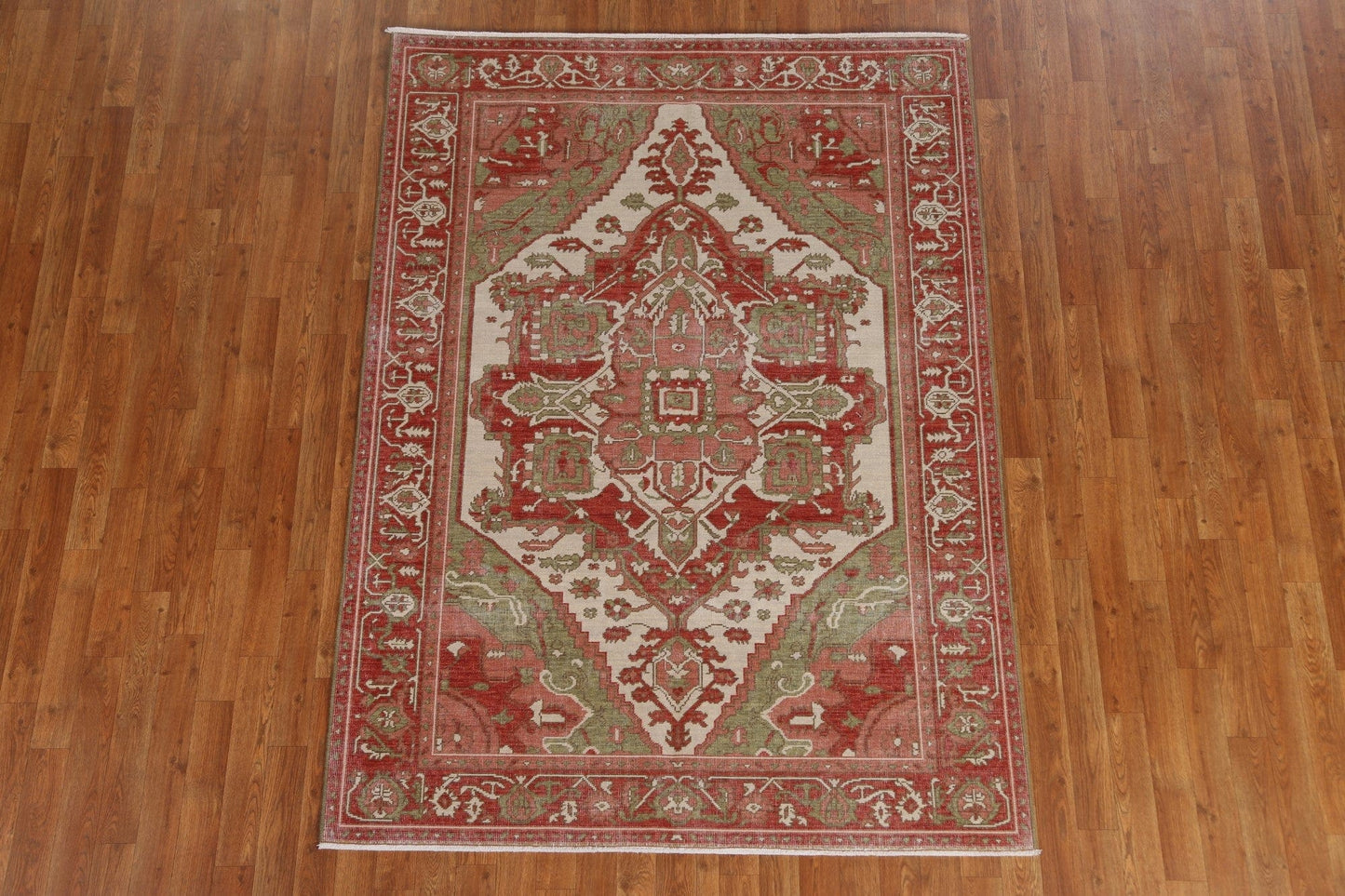 Handmade Heriz Serapi Turkish Wool Rug 5x7