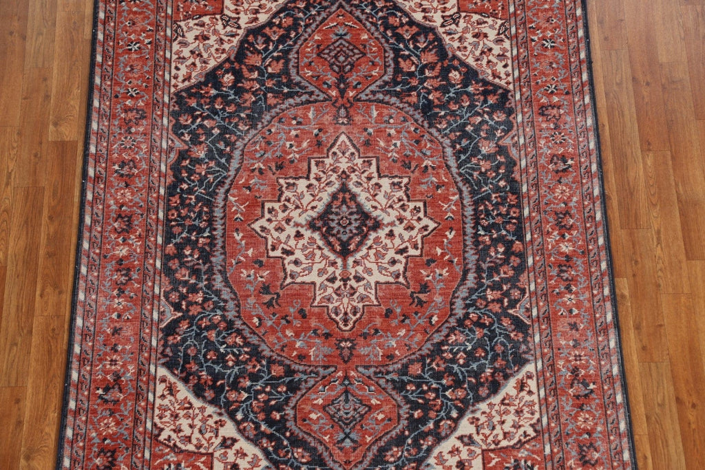 Hand-Knotted Sarouk Farahan Turkish Wool Rug 5x7