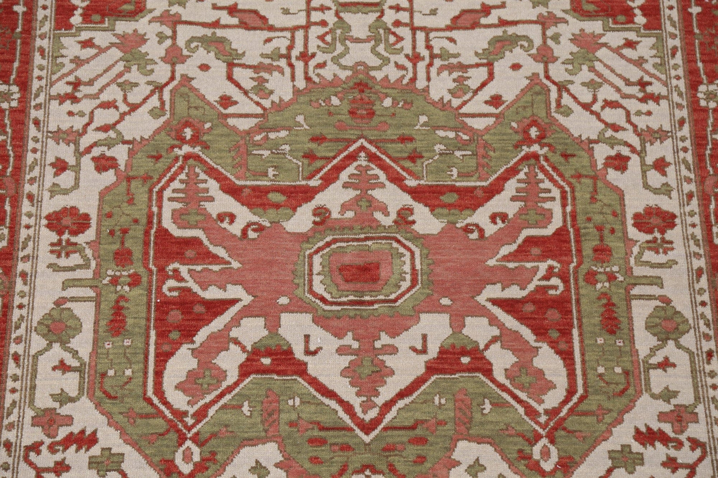 Handmade Heriz Serapi Wool Turkish Rug 5x7