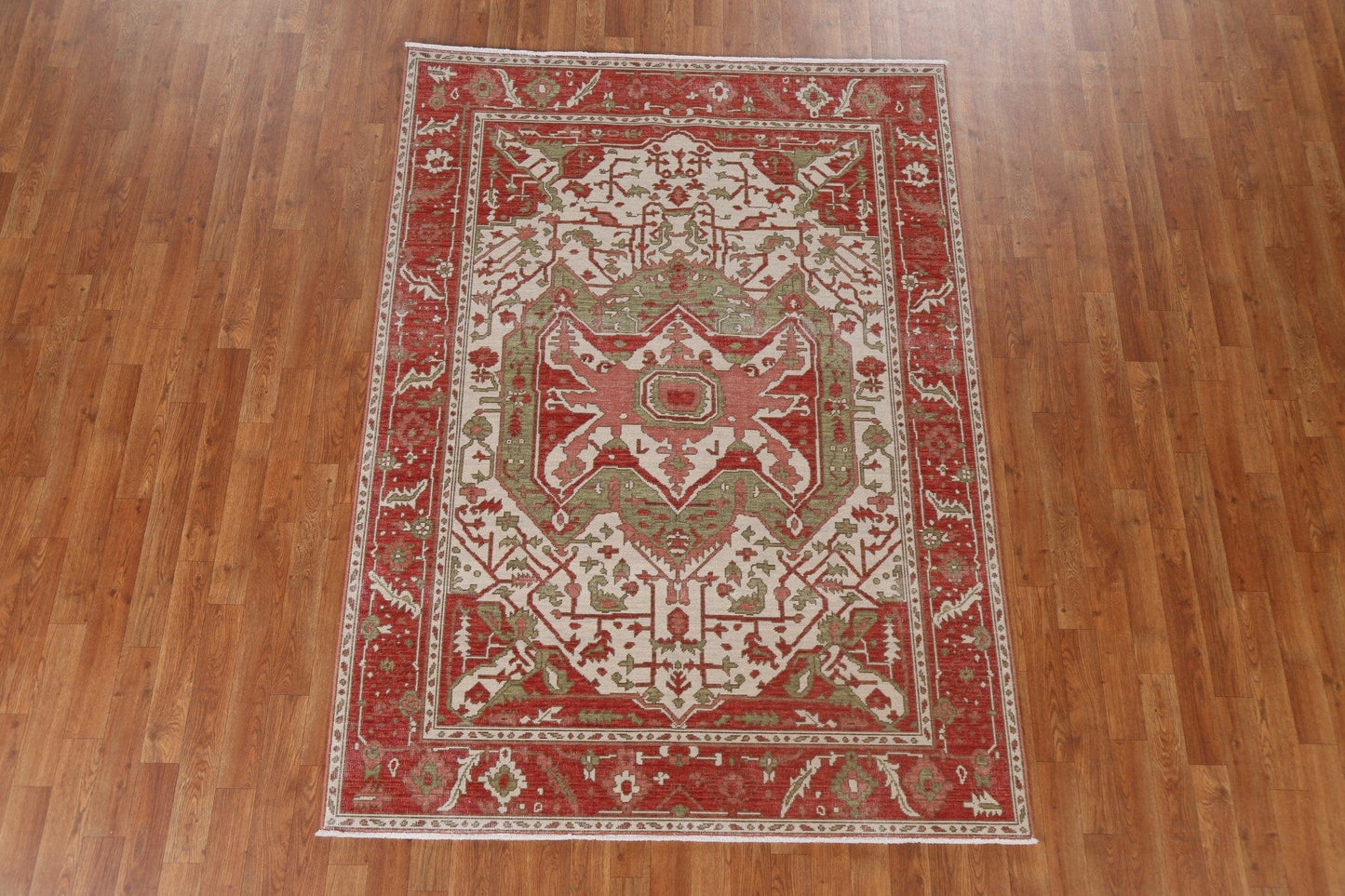 Handmade Heriz Serapi Turkish Wool Rug 5x7