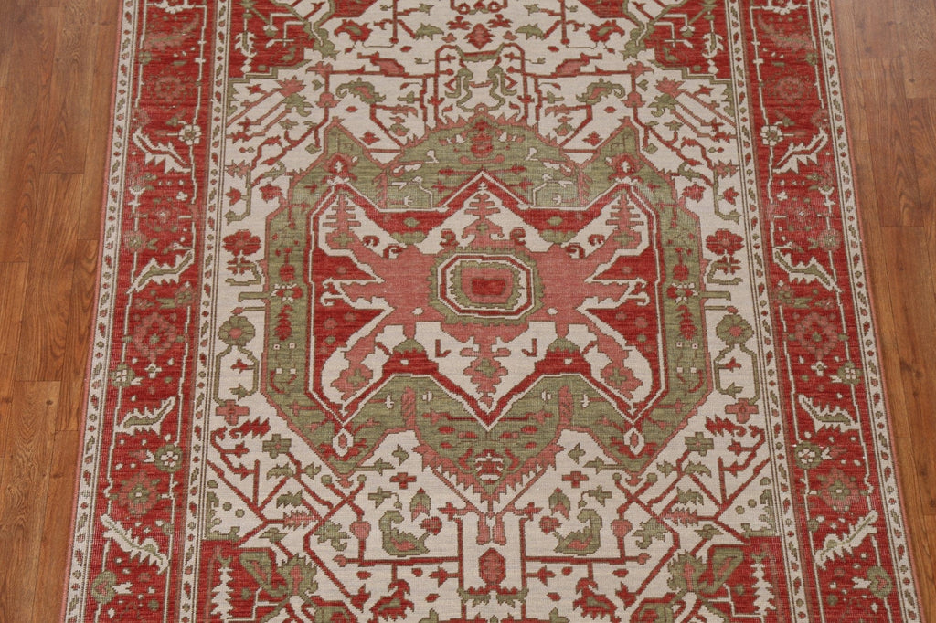 Handmade Heriz Serapi Turkish Wool Rug 5x7