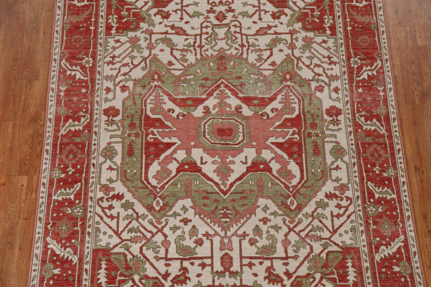 Handmade Heriz Serapi Turkish Wool Rug 5x7