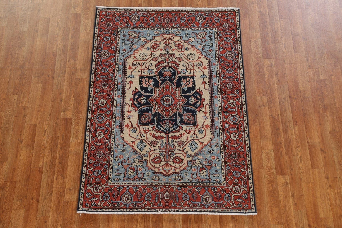 Heriz Serapi Turkish Area Rug 4x6