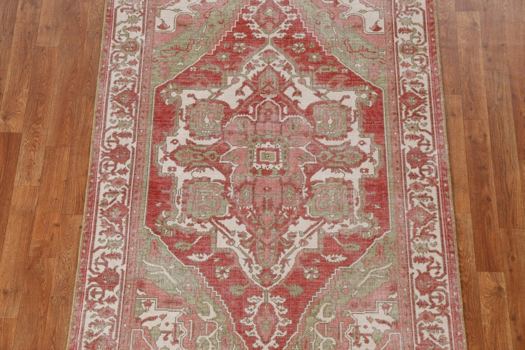 Geometric Heriz Serapi Turkish Area Rug 4x6