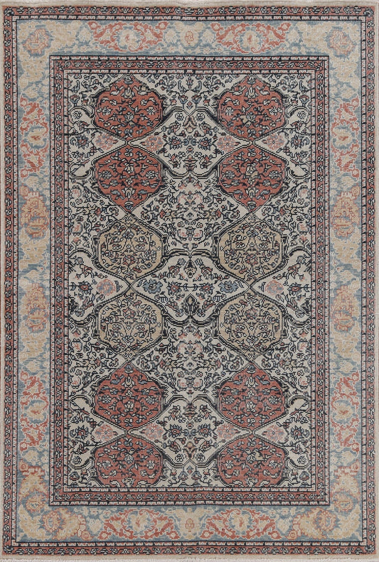 Hand-Knotted Bakhtiari Turkish Wool Rug 4x6