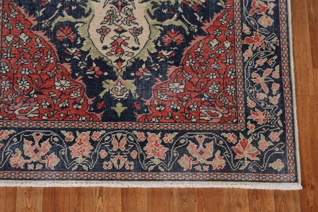 Hand-Knotted Sarouk Farahan Turkish Wool Rug 4x6