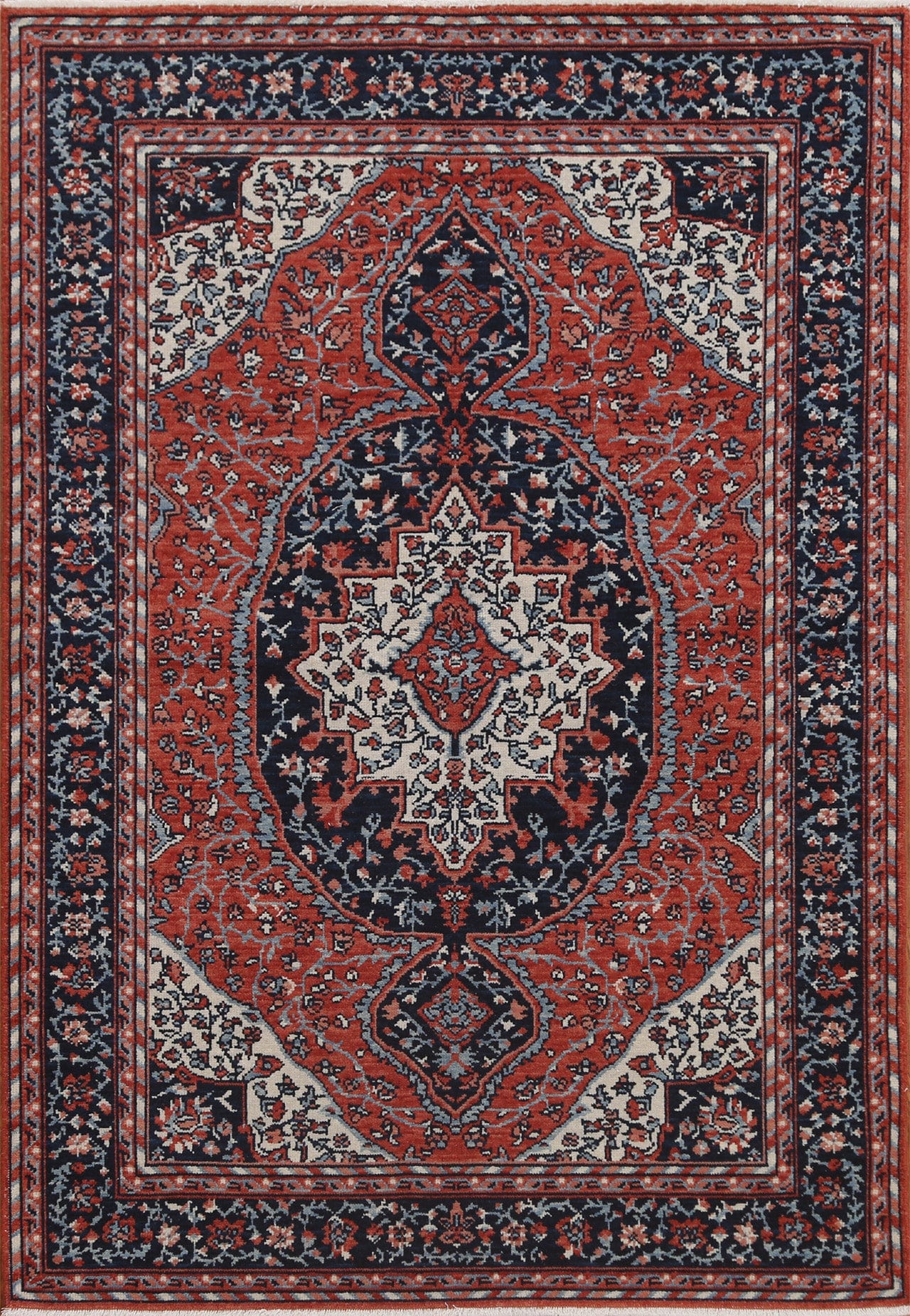 Floral Sarouk Farahan Turkish Area Rug 4x6