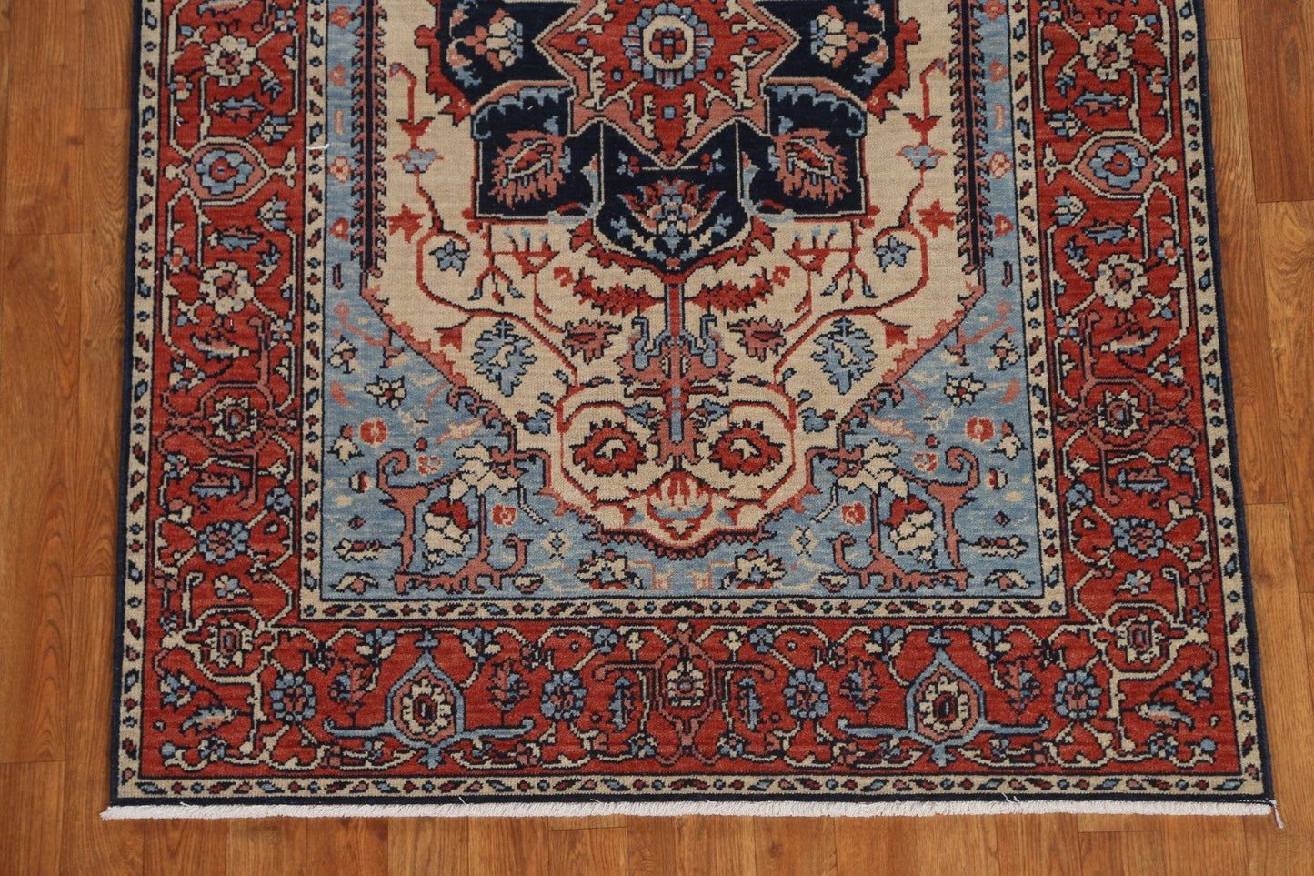 Geometric Heriz Serapi Turkish Area Rug 4x6