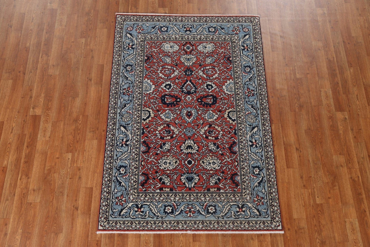 Handmade Red Ziegler Turkish Area Rug 4x6