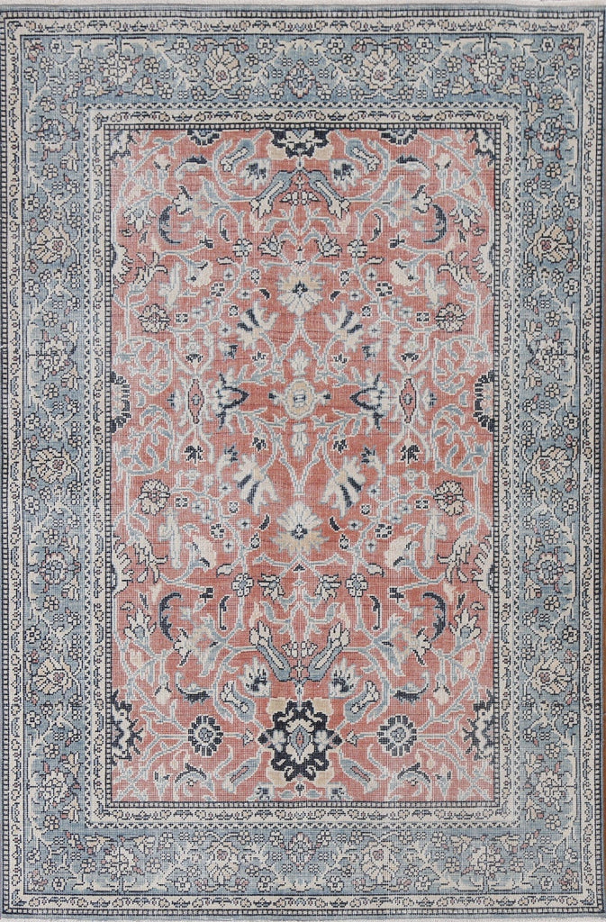 Handmade Wool Floral Ziegler Turkish Area Rug 4x6