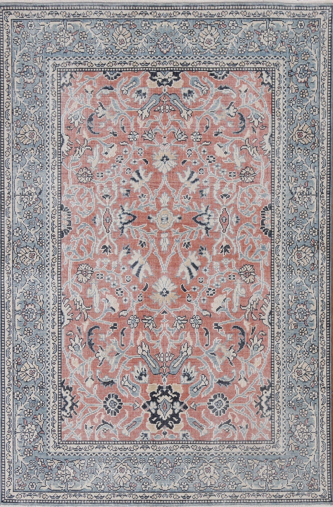 Handmade Wool Floral Ziegler Turkish Area Rug 4x6