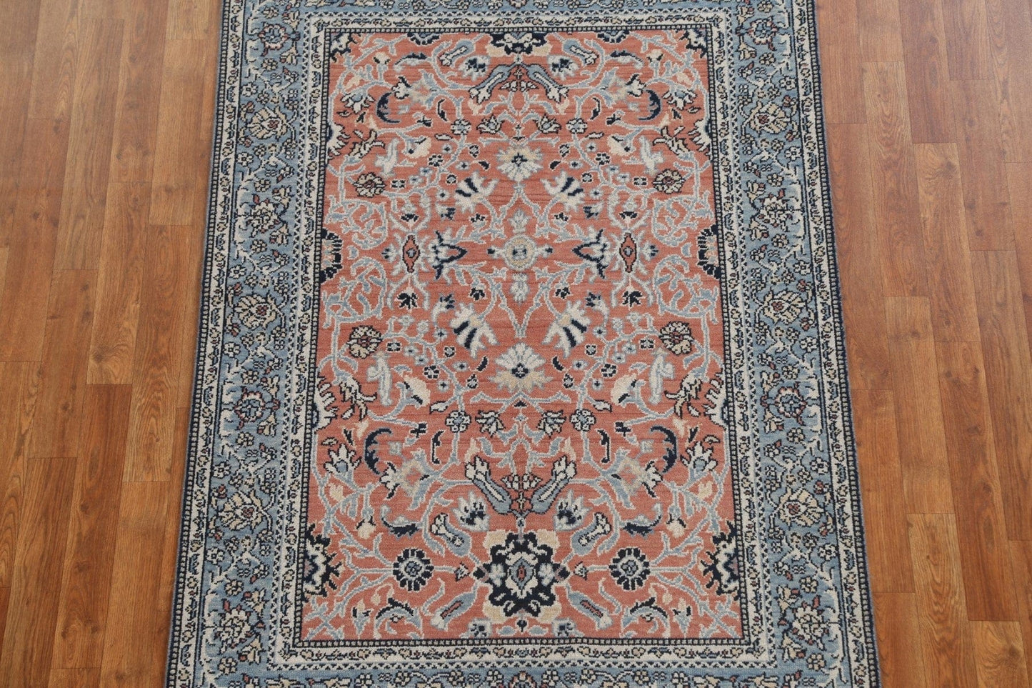 Hand-Knotted Floral Ziegler Turkish Wool Rug 4x6