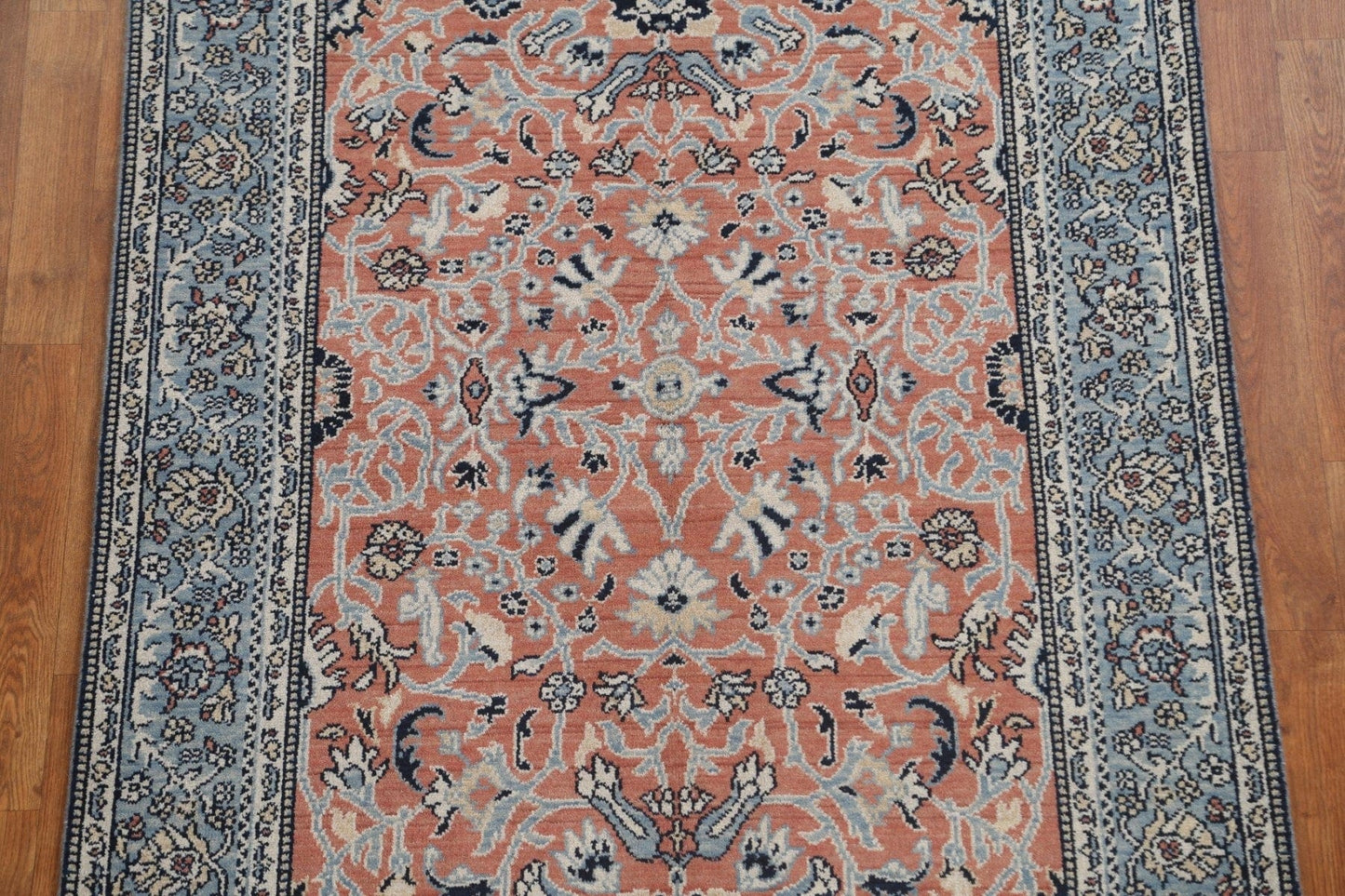 Hand-Knotted Floral Ziegler Turkish Wool Rug 4x6