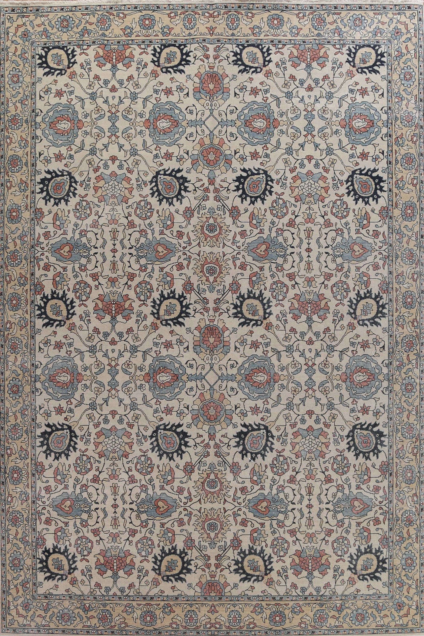 All-Over Floral Sultanabad Ziegler Turkish Area Rug 10x13