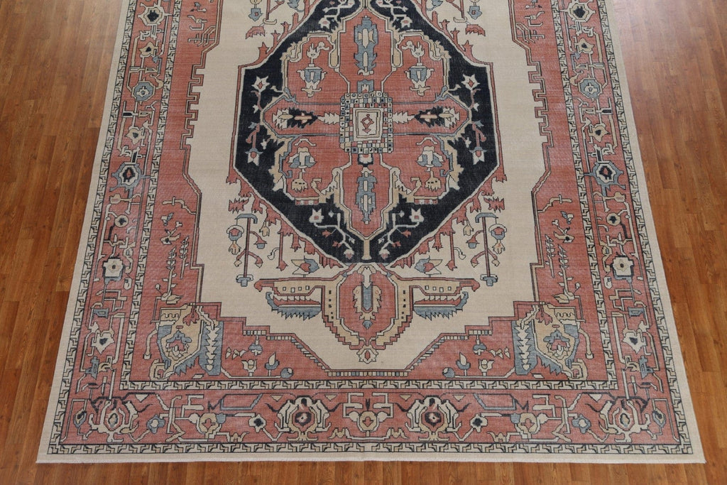 Geometric Wool Heriz Serapi Turkish Area Rug 10x13