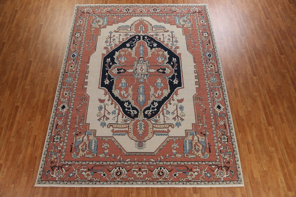 Geometric Wool Heriz Serapi Turkish Area Rug 10x13