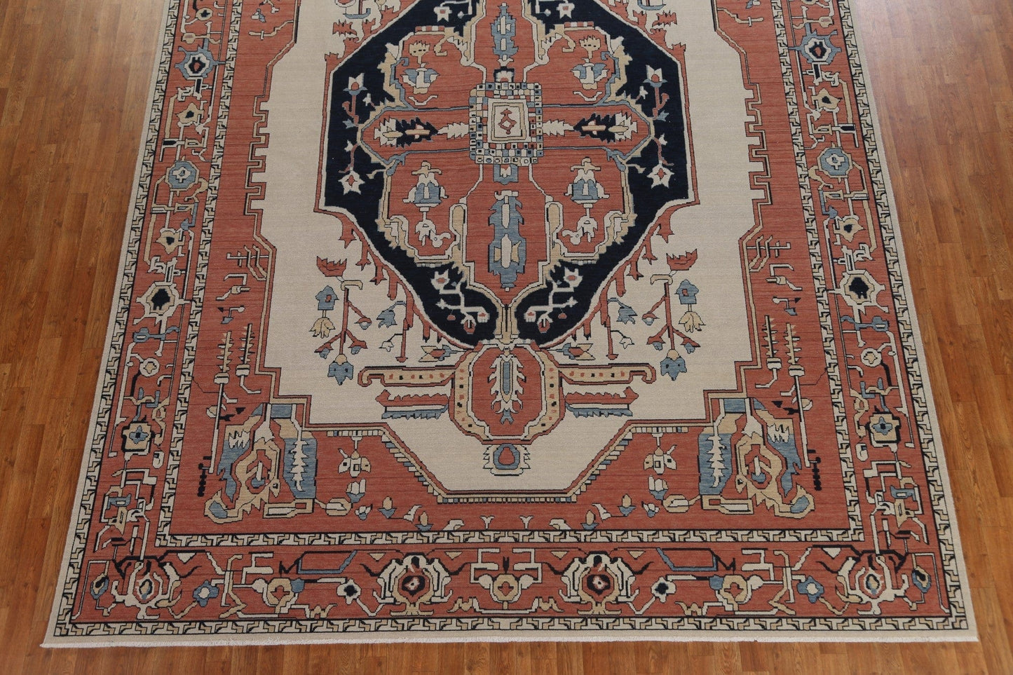 Geometric Wool Heriz Serapi Turkish Area Rug 10x13