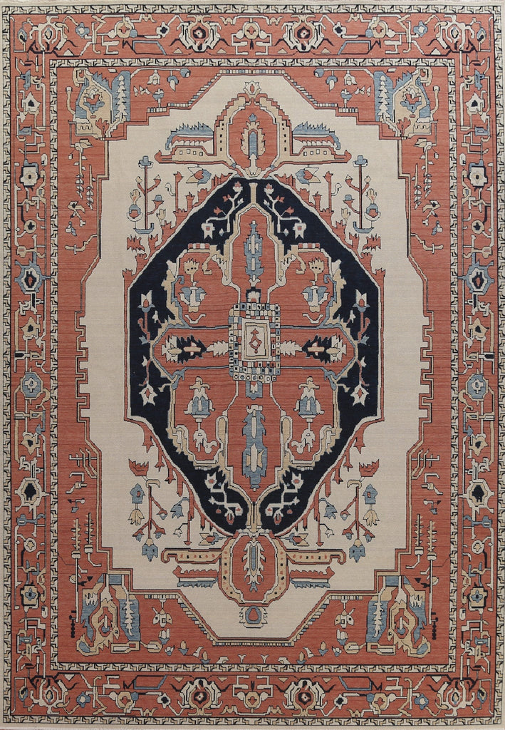 Geometric Wool Heriz Serapi Turkish Area Rug 10x13