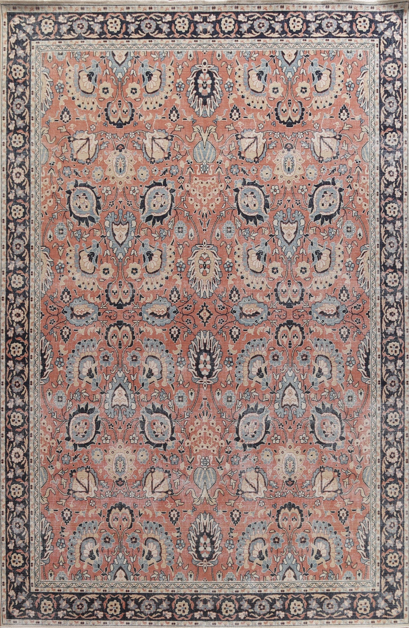 Hand-Knotted Wool Sultanabad Ziegler Turkish Rug 10x13