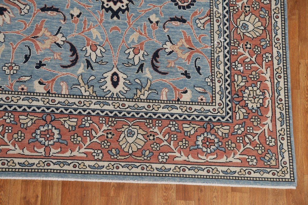 Light Blue Handmade Sultanabad Ziegler Turkish Area Rug 10x13