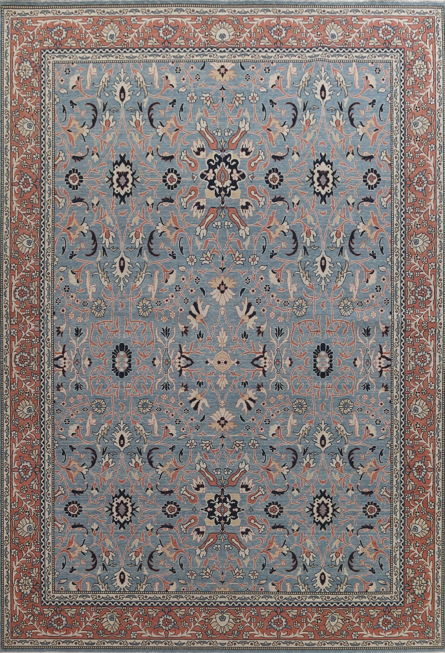 Light Blue Handmade Sultanabad Ziegler Turkish Area Rug 10x13