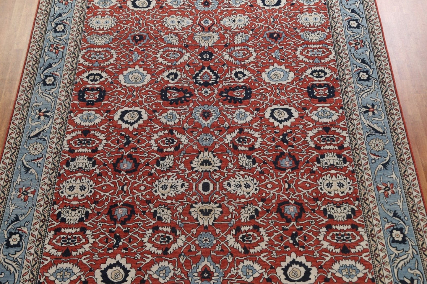 All-Over Red Wool Sultanabad Ziegler Oriental Area Rug 10x13