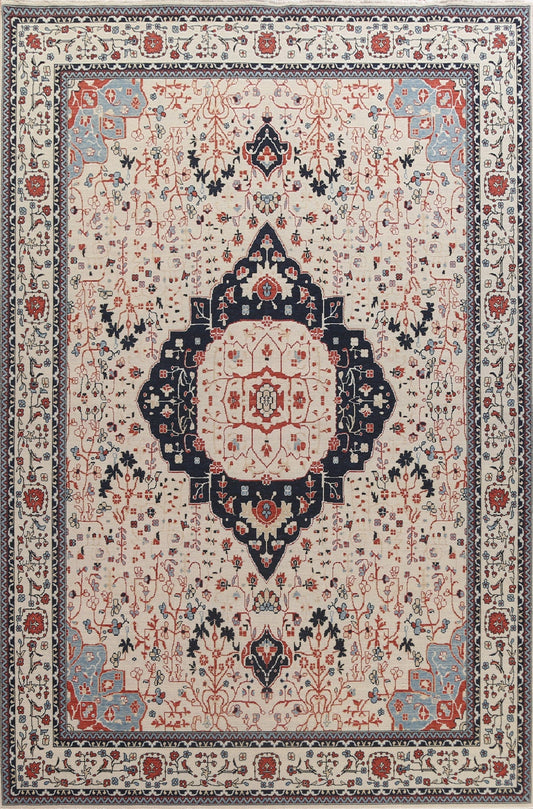 Floral Kashan Mohtasham Wool Turkish Rug 10x13