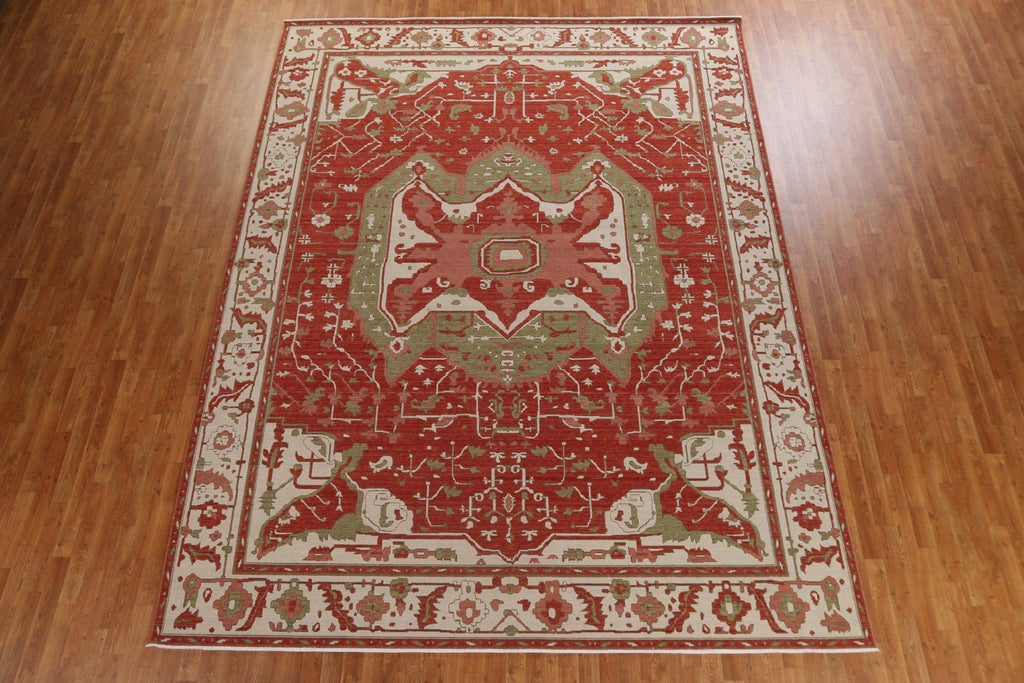 Red Handmade Heriz Serapi Turkish Area Rug 10x13