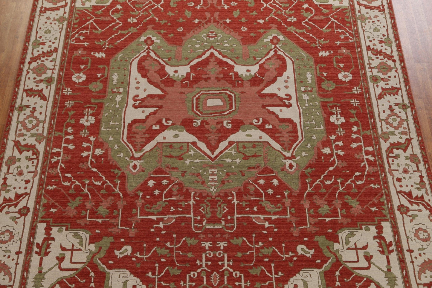 Red Handmade Heriz Serapi Turkish Area Rug 10x13